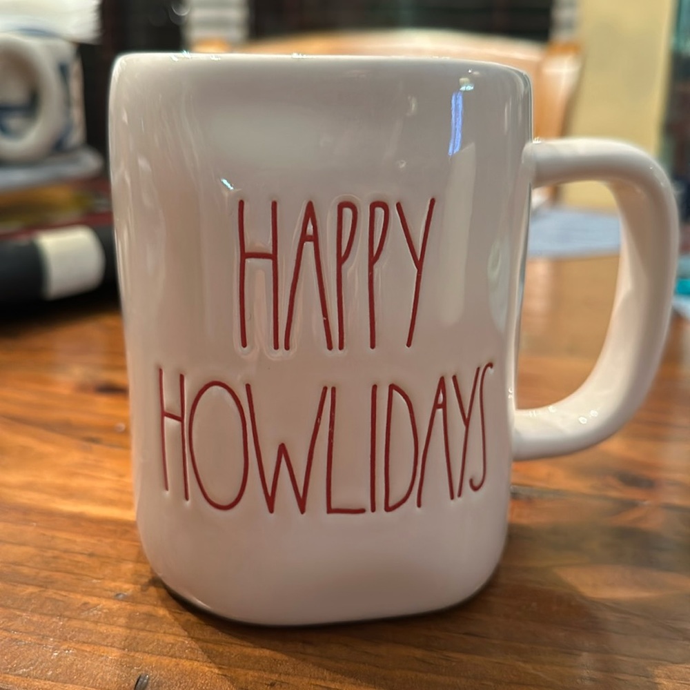 Rae Dunn Happy Howlidays Mug